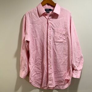 Ralph Lauren Men's Light Pink Casual Button Down Shirt Size 32 XL
